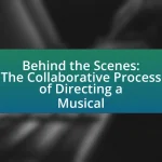 Behind the Scenes: The Collaborative Process of Directing a Musical