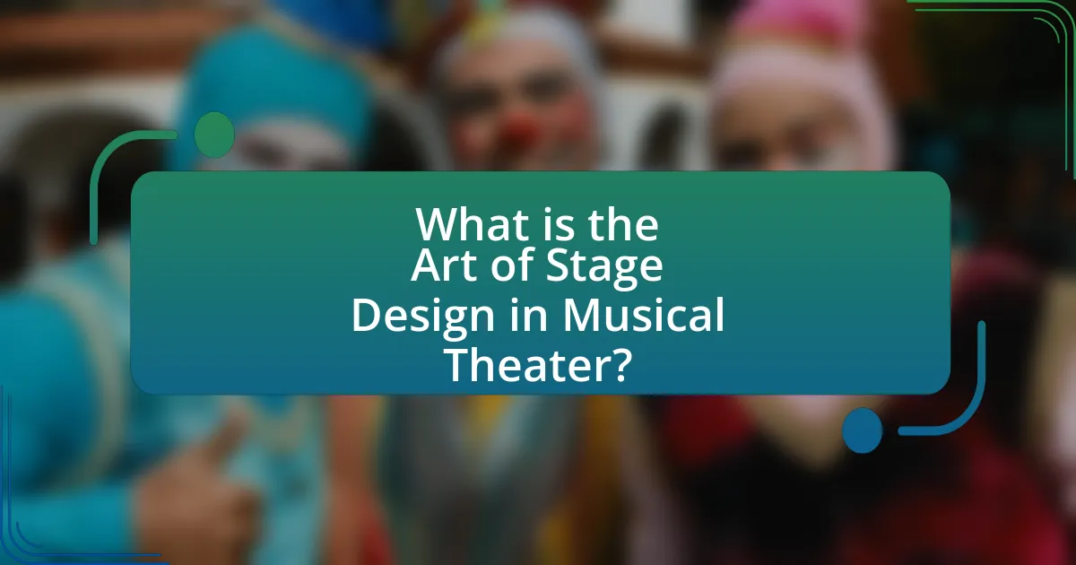 What is the Art of Stage Design in Musical Theater?
