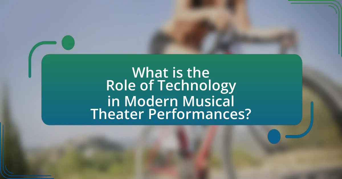 What is the Role of Technology in Modern Musical Theater Performances?